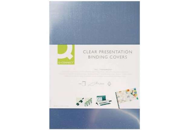 Immagine di Copertina per rilegatura Q-Connect trasparente 200 µm A3 conf. 100 pezzi - KF32159
