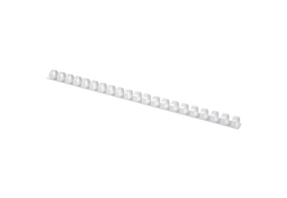 Immagine di Dorsi a spirale in PVC per rilegatura Q-Connect A4 - 21 anelli 10 mm - fino a 55 ff bianco - conf. 1