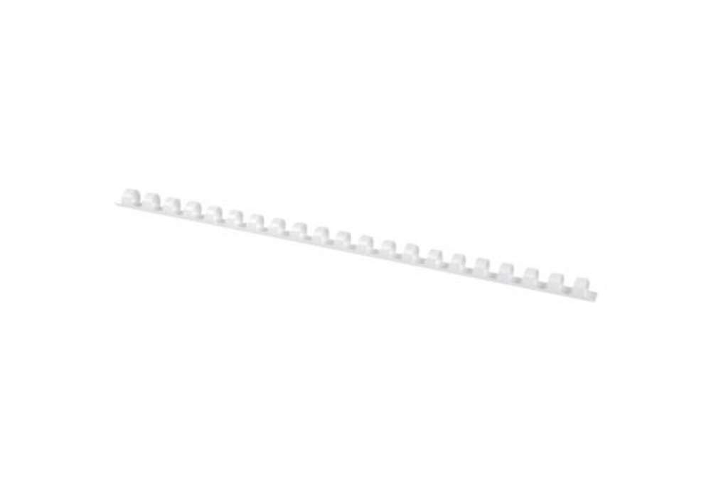 Immagine di Dorsi a spirale in PVC per rilegatura Q-Connect A4 - 21 anelli 8 mm - fino a 40 ff bianco - conf. 10