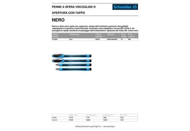 Immagine di Penna a sfera Schneider Slider Memo tratto XB nero P150201