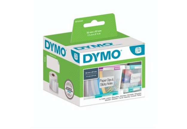 Immagine di Rotolo da 1000 etichette Dymo LabelWriter multiuso 57x32 mm bianco S0722540