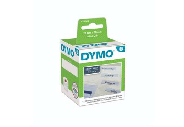 Immagine di Rotolo da 220 etichette Dymo LabelWriter Cartelle sospese 50x12 mm bianco S0722460