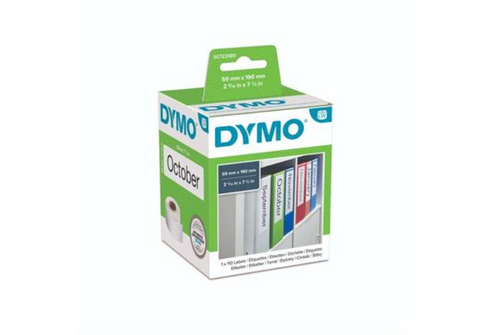 Immagine di Rotolo da 110 etichette Dymo LabelWriter registratori G. 190x59 mm bianco S0722480
