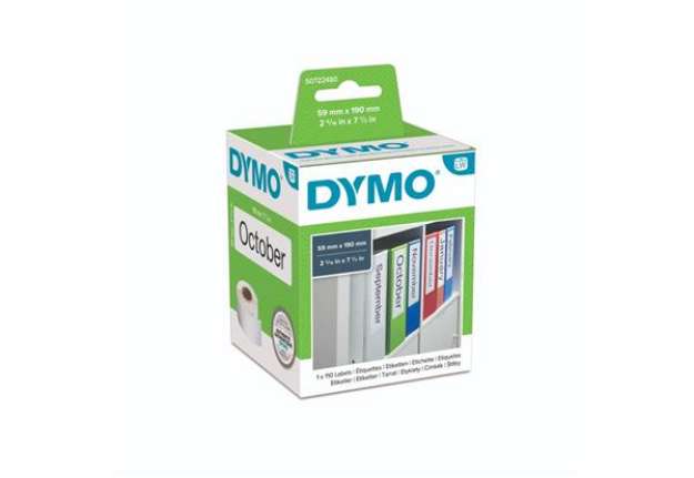 Immagine di Rotolo da 110 etichette Dymo LabelWriter registratori G. 190x59 mm bianco S0722480