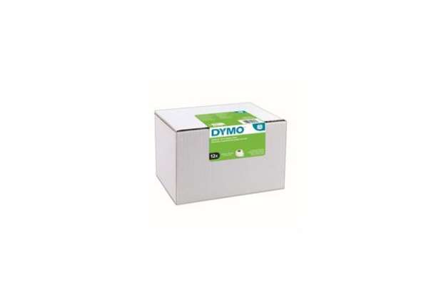 Immagine di Rotoli da 220 etichette Dymo LabelWriter Spediz./Badge 101x54 mm bianco value pack da 12 rotoli - S0