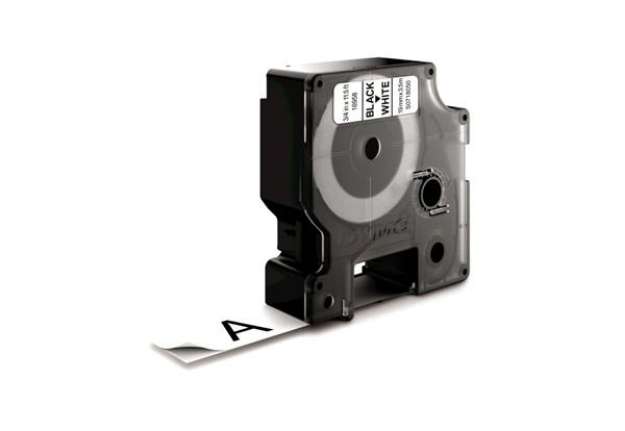 Immagine di Nastro per etichettatrici Dymo D1 Nylon 19 mm x 3,5 m nero/bianco S0718050