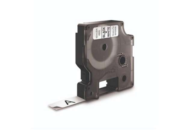 Immagine di Nastro per etichettatrici Dymo D1 12 mm x 7 m nero/bianco S0720530