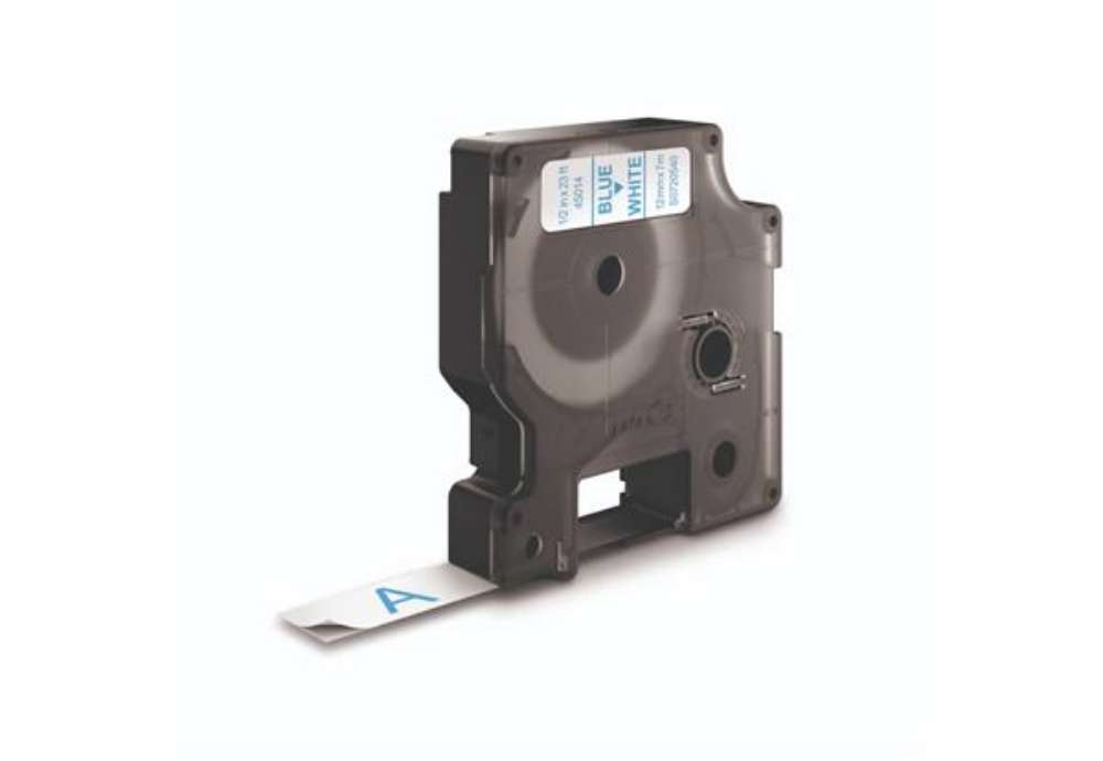 Immagine di Nastro per etichettatrici Dymo D1 12 mm x 7 m blu/bianco S0720540