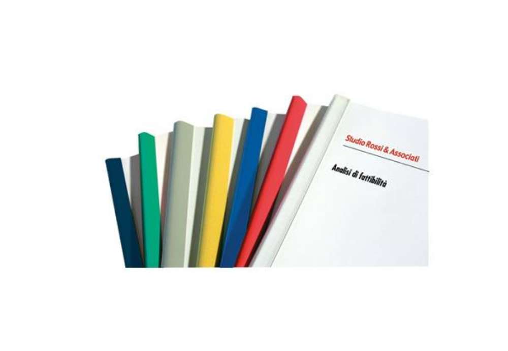 Immagine di Dorsi plastici Leonardi per rilegatura senza macchine 29,7 cm diam.11 mm blu in conf. da 30 - D111BL