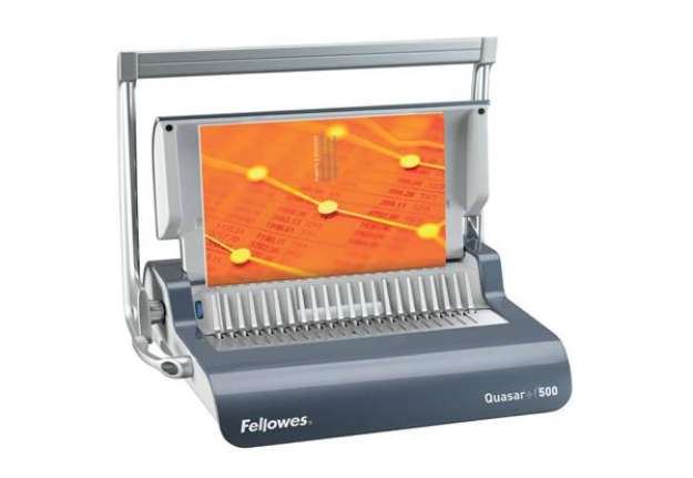 Immagine di Rilegatrice a dorsi plastici FELLOWES Quasar+ 500 capacità di perforazione 25 fogli - 5627701