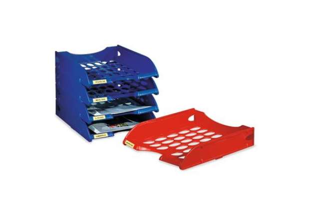 Immagine di Vaschetta portacorrispondenza Leonardi Modula polistirolo azzurro 26x34,5x6,5 cm - E040AZ