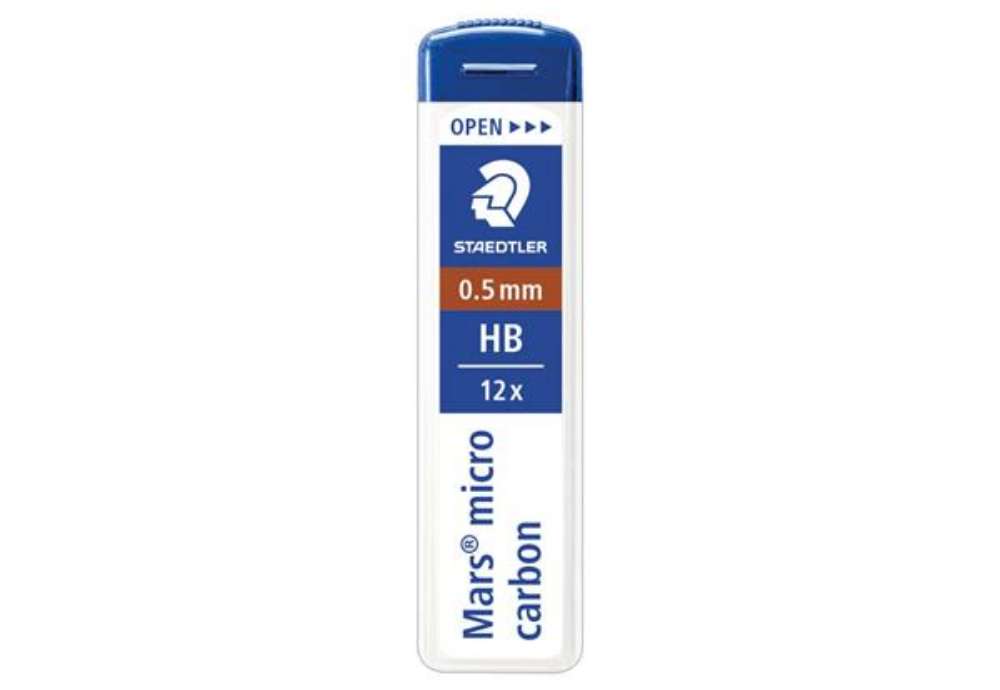 Immagine di Astuccio 12 mine sottili HB Staedtler Mars Micro Carbon 250 0,5 mm - 250 05-HB