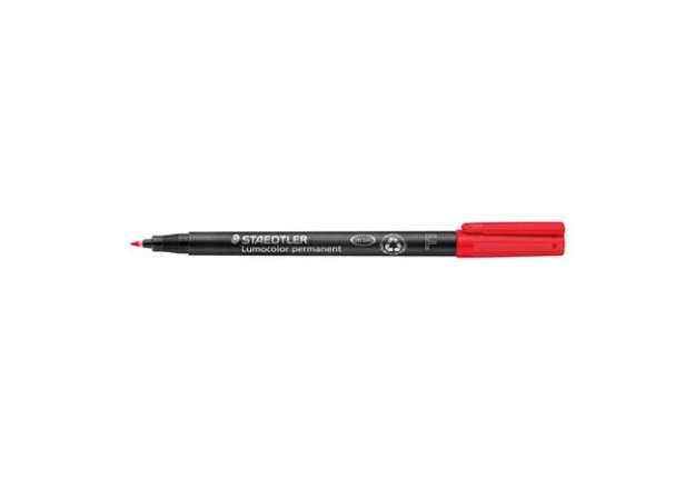 Immagine di Penna a punta sintetica Staedtler Lumocolor permanent pen 318 F rosso 318-2