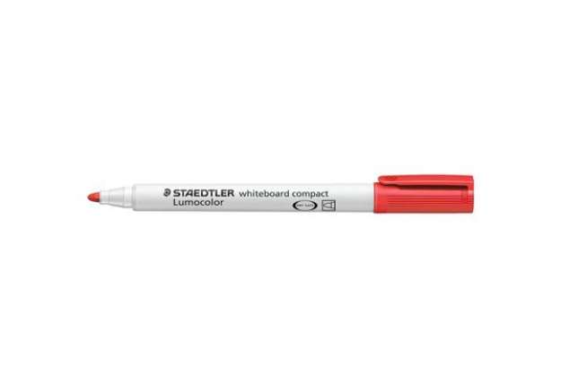 Immagine di Marcatore per lavagne bianche Staedtler Lumocolor whiteboard compact 341 1-2 mm rosso - 341-2