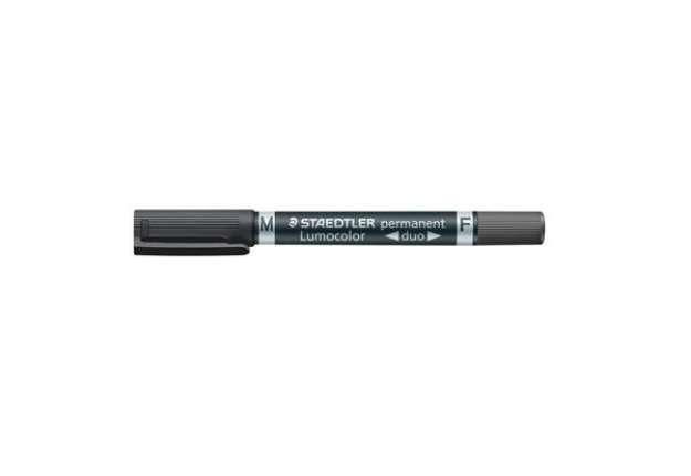 Immagine di Marcatore doppia punta Staedtler Lumocolor permanent duo 348 0,6-1,5 mm nero - 348-9