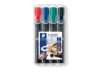 Immagine di Marcatori punta a scalpello Staedtler Lumocolor permanent marker 350 astuccio da 4 pezzi - 350 WP4