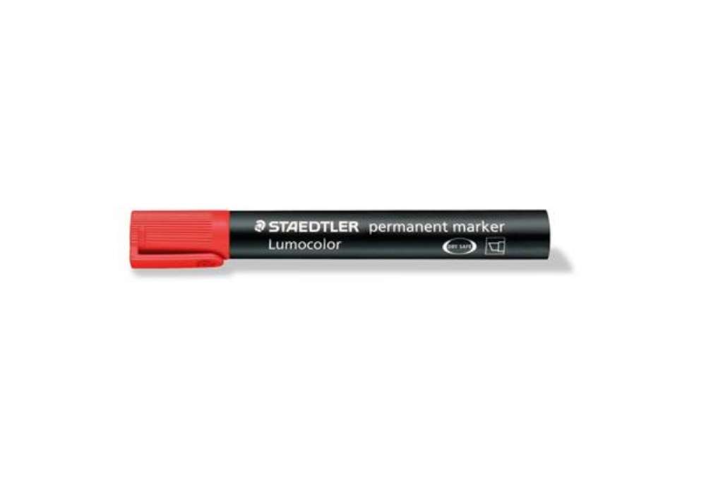 Immagine di Marcatore punta a scalpello Staedtler Lumocolor permanent marker 350 2-5 mm rosso - 350-2