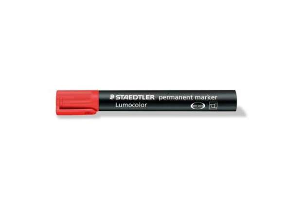Immagine di Marcatore punta a scalpello Staedtler Lumocolor permanent marker 350 2-5 mm rosso - 350-2