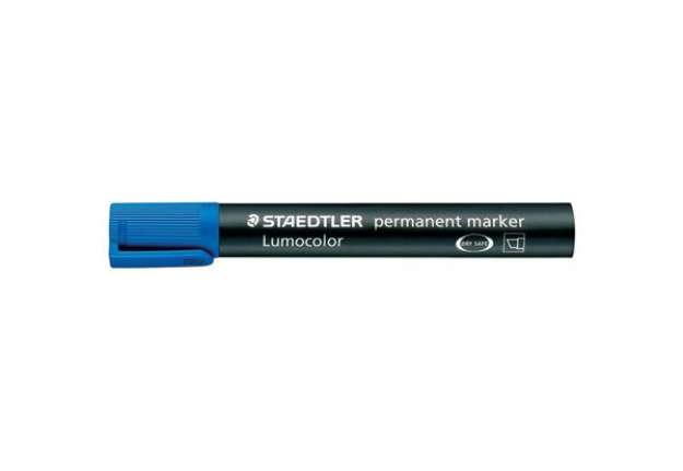 Immagine di Marcatore punta a scalpello Staedtler Lumocolor permanent marker 350 2-5 mm blu - 350-3