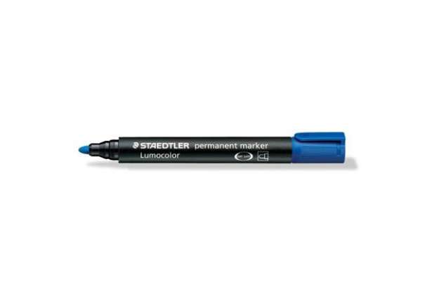 Immagine di Marcatore permanente punta tonda Staedtler Lumocolor permanent marker 352 2 mm blu - 352-3