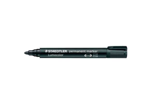 Immagine di Marcatore permanente punta tonda Staedtler Lumocolor permanent marker 352 2 mm nero - 352-9