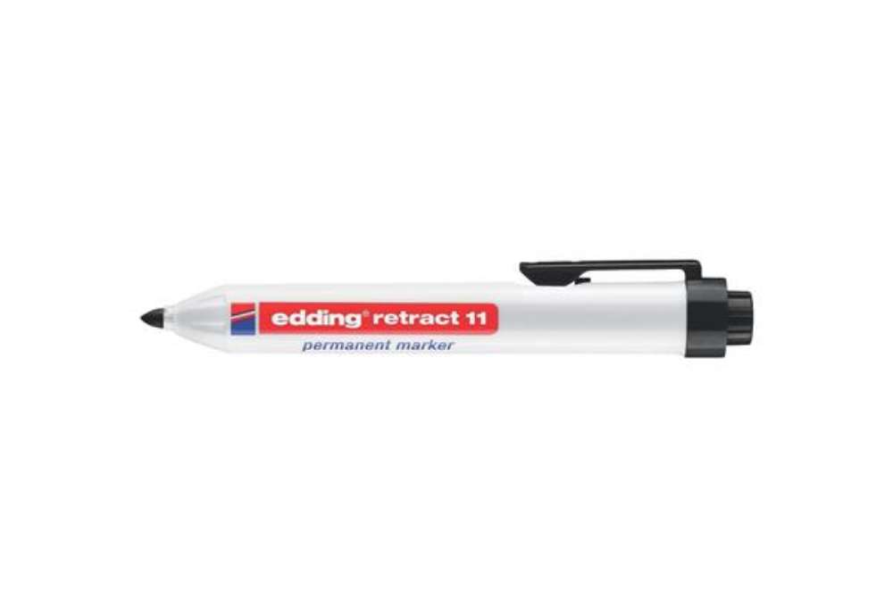 Immagine di Marcatore permanente edding Retract 11 punta conica 1,5-3 mm nero E-11 001