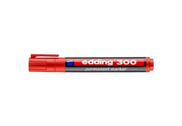 Immagine di Marcatore permanente edding 300 punta tonda 1,5-3 mm rosso E-300 002