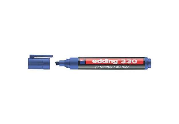 Immagine di Marcatore permanente edding 330 punta scalpello 1-5 mm blu E-330 003