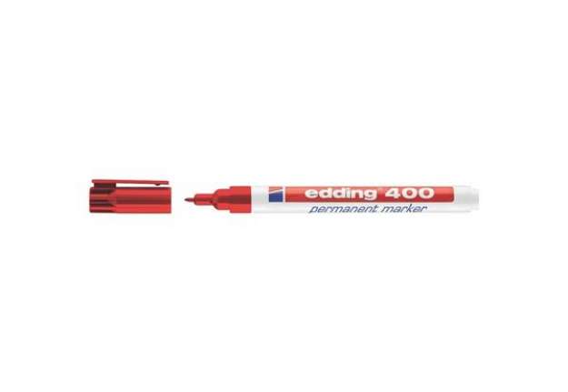 Immagine di Marcatore permanente edding 400 punta conica 1 mm rosso E-400 002