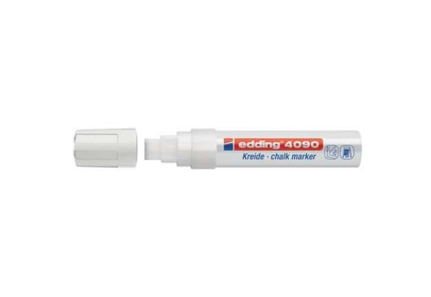Immagine di Marcatore a gesso liquido edding 4090 punta scalpello 4-15 mm bianco E-4090 049