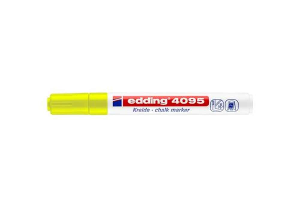 Immagine di Marcatore a gesso liquido edding 4095 punta conica 2-3 mm giallo fluorescente E-4095 065