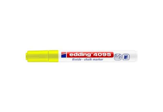 Immagine di Marcatore a gesso liquido edding 4095 punta conica 2-3 mm giallo fluorescente E-4095 065