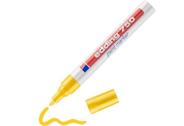 Immagine di Marcatore a vernice edding 750 punta conica 2-4 mm giallo E-750 005