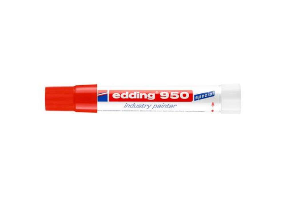 Immagine di Marcatore a cera edding 950 punta conica 10 mm rosso E-950 002