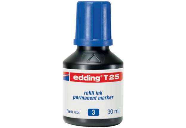 Immagine di Inchiostro permanente per ricarica edding T 25 blu - 30 ml E-T25 003