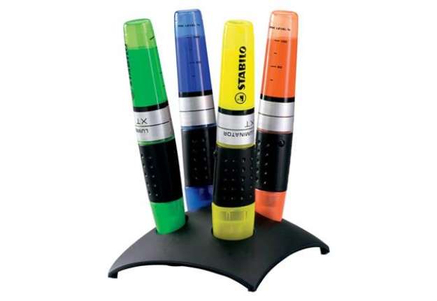 Immagine di Evidenziatori Stabilo Luminator 2-5 mm assortiti set da scrivania da 4 - 7104-2