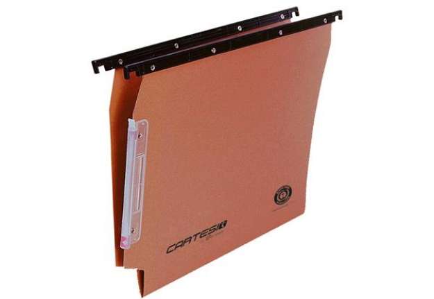 Immagine di Cartelle sospese laterali per armadi CARTESIO 33 cm fondo a V arancio Conf. 50 pezzi - 114 F BETA -