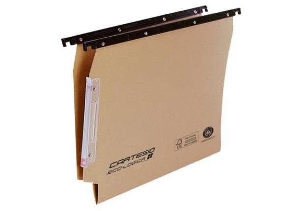 Immagine di Cartelle sospese laterali per armadi CARTESIO ECO 33 cm fondo V avana Conf. 25 pezzi - 114 F BETA -
