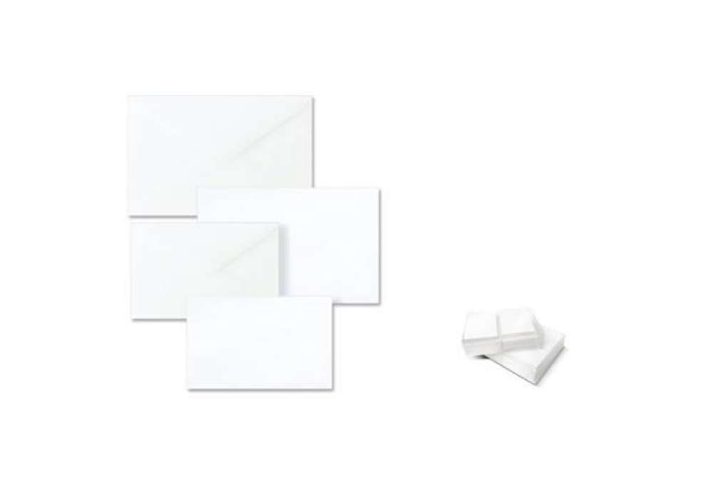 Immagine di Biglietti con buste Ellebi - Sadoch Dalmazia ''formato 9'' 9x14 cm bianco Conf. 100 pezzi - 8309
