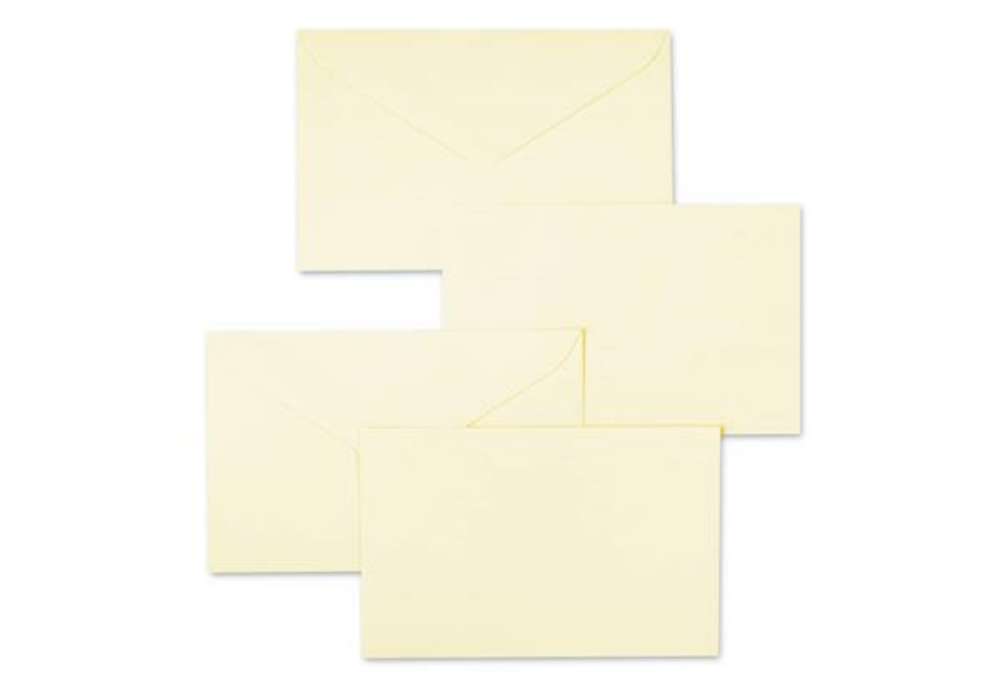Immagine di Biglietti con busta Ellebi - Sadoch Ivory ''formato 9'' 9x14 cm avorio Conf. 100 pezzi - 8319AVO