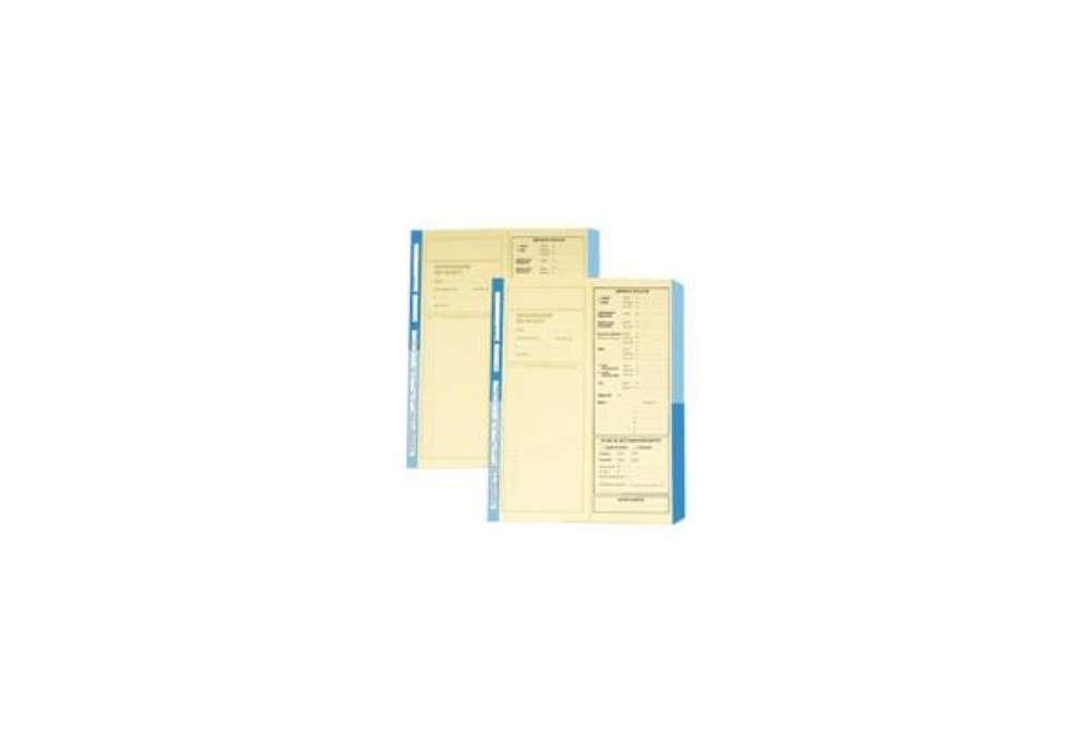 Immagine di Cartelline a 2 lembi 4Pro dichiarazione dei redditi A4 cellulosa 225 g/m² dorso 2 cm bluconf. da 50