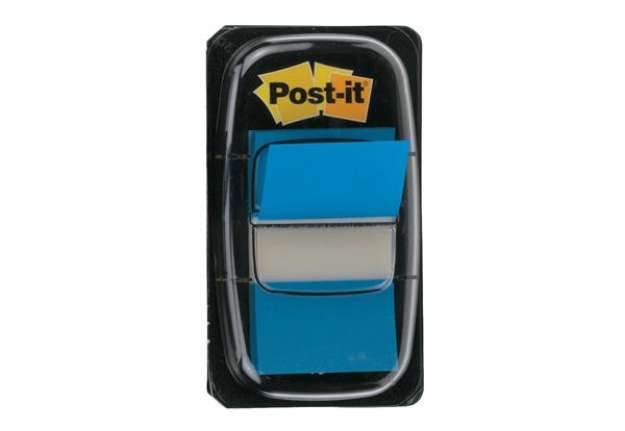 Immagine di Segnapagina removibili Post-it® Index Medium con dispenser blu 50 segnapagina - 680-2