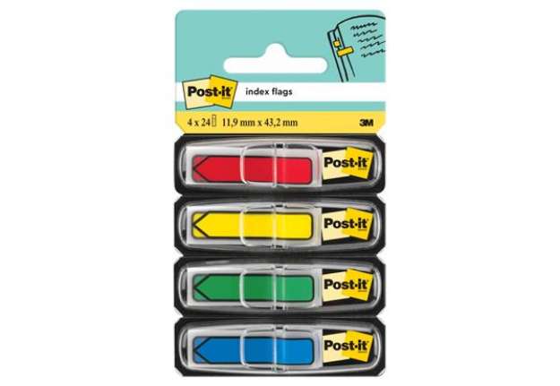 Immagine di Segnapagina removibili Post-it® Index Mini ''Freccia'' 684 classici assortiti 4 confezioni da 24 - 6