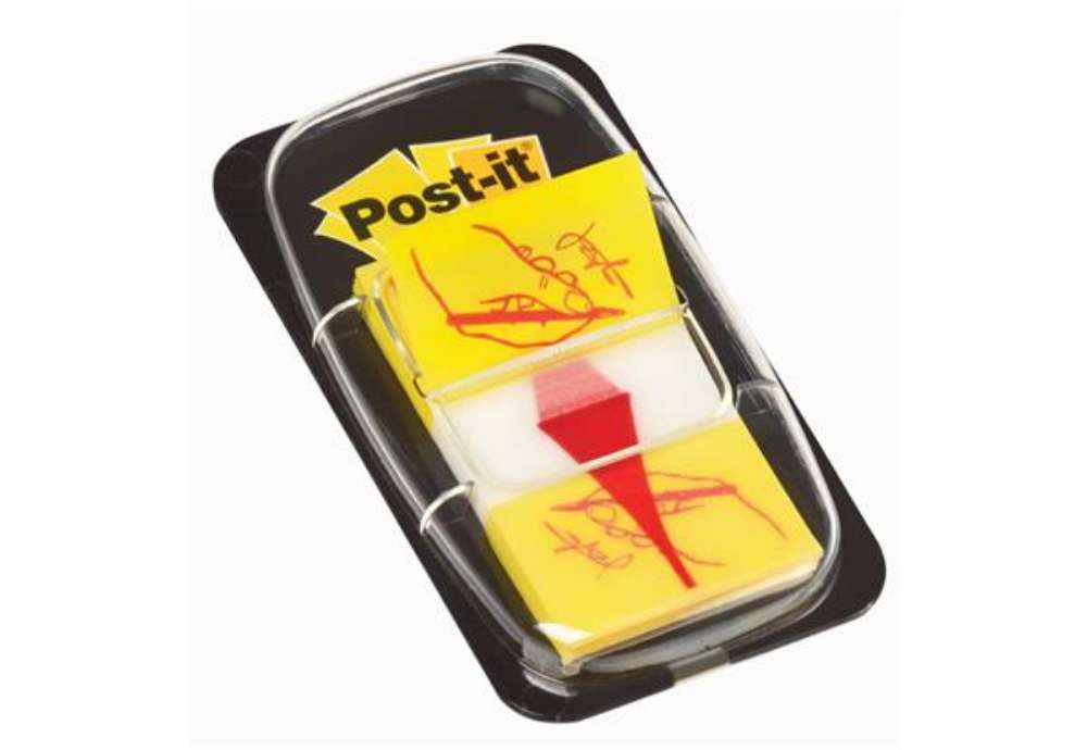 Immagine di Segnapagina removibili Post-it® Index Medium ''Firma qui'' 50 fogli giallo 680-31