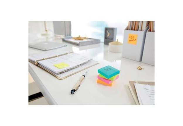 Immagine di Foglietti riposizionabili Post-it® Super Sticky Cosmic 47,6x47,6 mm assortiti conf. 12 blocc. da 90