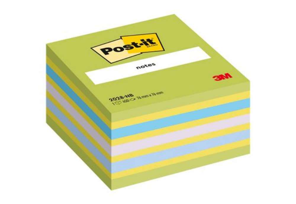 Immagine di Foglietti riposizionabili Post-it® Notes Cubo Neon 76x76 mm assortiti 450 ff 2028-NB