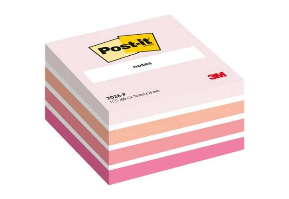 Immagine di Foglietti riposizionabili Post-it® Notes Cubo Neon 76x76 mm assortiti 450 ff 2028-P