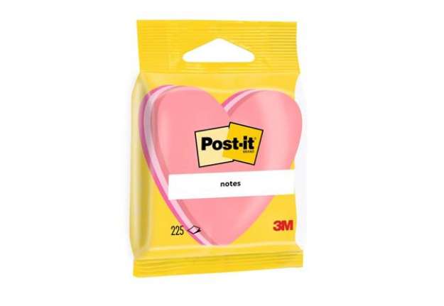 Immagine di Foglietti riposizionabili colorati Post-it® Notes cubo sagomato cuore 225 ff - 2007H