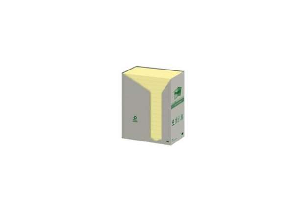 Immagine di Foglietti Post-it® Notes Giallo 76x127mm carta riciclata torre da 16 blocchetti da 100 ff - 655-1T