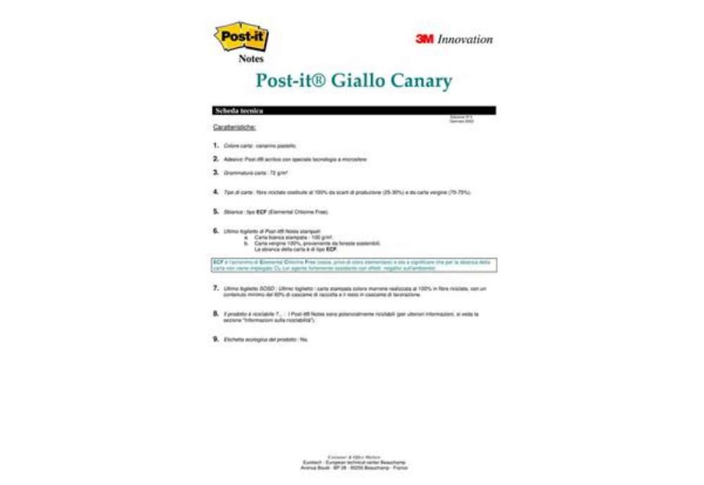 Immagine di Foglietti riposizionabili classici Post-it Notes 38x51 mm 100 ff Giallo Canary conf. da 12 - 653E